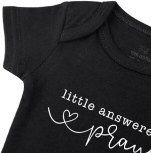 Little Answered Prayer Bodysuit Infant Reveal Ideas Bodysuit Girl And Boy Bodysuit Pregnancy Baby Announcement 0-12M - Image 5