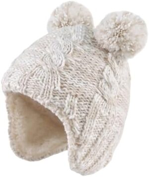 Zsedrut Winter Baby Boy Hats Pompom Baby Beanie for Girls Fleece Newborn Infant Toddler Beanie