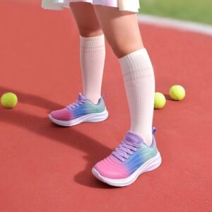 DREAM PAIRS Girls Boys Shoes Kids Tennis Sparkle Glitter Lace up Athletic Running Sneakers - Image 4