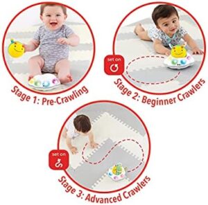 Gift Set of Skip Hop 3 in 1 Baby Activity Center, 4mo+, Silver Lining Cloud + Skip Hop 3-Stage Developmental Learning Crawl Toy, Explore & More Follow-Me Bee - Image 7