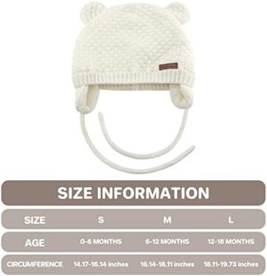 Duoyeree Kids Baby Hat Soft Warm Cable Knit Beanie Toddler Girl Fall Winter Hats - Image 5