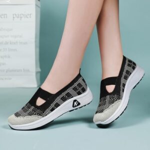 Padgene Women Walking Shoes Sock Sneakers Slip-On Breathable Mesh Trainers Women's Comfortable Casual Ladies Air Cushion Athletic Shoes Running Jogging Shoes - Image 8