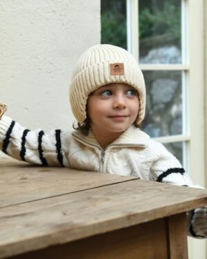 Baby Beanie Fleece Lined Toddler Winter Hat with Ear Flaps Little Girls Boys Warm Hats Cute Beanies for Kids - Image 7