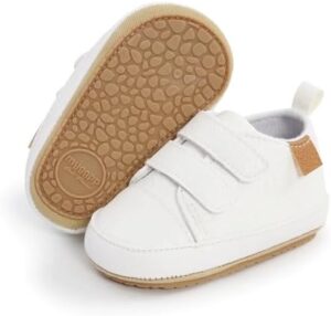 Baby Boys Girls Shoes Non-Slip Rubber Sole High-Top PU Leather Sneakers Infant First Walking Shoes Toddler Crib Shoes Newborn Loafers Flats.