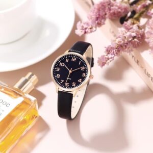 Women's Dainty Analog Leather Dress Watch for Small Wrists, Ladies Waterproof Watches for Women, Reloj para Mujer - Image 2