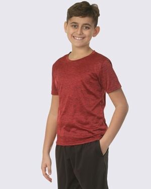 Real Essentials 5 Pack: Youth Dry-Fit Wicking Active Athletic Performance Short Sleeve T-Shirt Boys & Girls Shirts - Image 2