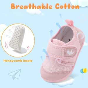 FEETCITY Baby First Walking Shoes Boys Girls Infant Sneakers Crib Shoes Breathable Lightweight Slip On Shoes - Image 4