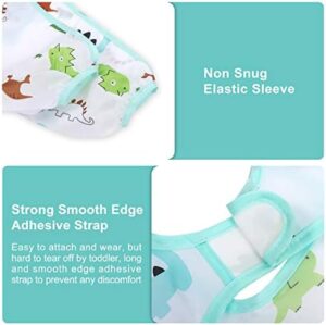 Accmor 4 Pack Long Sleeve Baby Bibs, Waterproof Sleeved Bib Smock for Baby Toddler 6-36 Months - Image 2