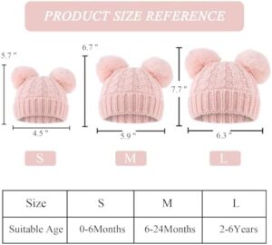 Yuoahcn Baby Girl Beanie Winter Baby Boy Hat with Pom pom Warm Infant Knitted Hats Toddler Kid Beanies - Image 6