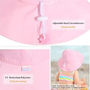 Unisex Baby Sun Hat with UPF 50+ Outdoor Adjustable Beach Hat,Baby Girl Wide Brim Bucket Hats for Infant Toddler Little Boy - Image 4