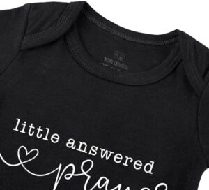 Little Answered Prayer Bodysuit Infant Reveal Ideas Bodysuit Girl And Boy Bodysuit Pregnancy Baby Announcement 0-12M - Image 4