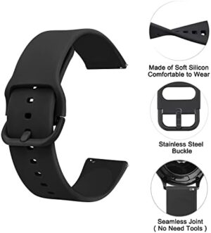 Meliya Silicone Watch Bands, Quick Release 20mm 22mm Soft Silicone Replacement Watch Strap for Women Men - Image 2