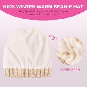 Baby Beanie Hats with 2-Pack,Warm Winter Hats for Boys and Girls,Infant Fleece Lined Toddler Baby Hats for 0-36 Month - Image 5