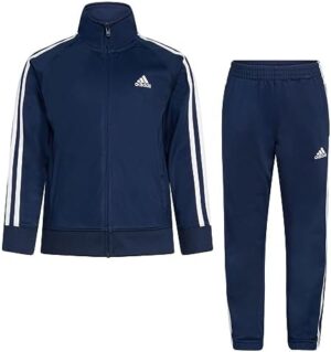 adidas Boys Tricot Tracksuit Jacket Jogger Pant Set