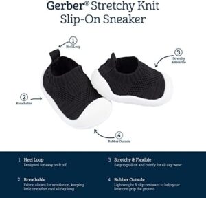 Gerber Kids' Baby Toddler Boy and Girl Stretchy Knit Slip-On Sneaker - Image 6