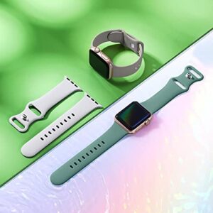 Maledan 6 Pack Bands Compatible for Apple Watch Band 38mm 40mm 41mm 42mm 44mm 45mm 46mm 49mm Women Men, Soft Silicone Sport Replacement Band for iWatch Apple Watch Series 10 9 8 7 6 5 4 3 SE Ultra - Image 9