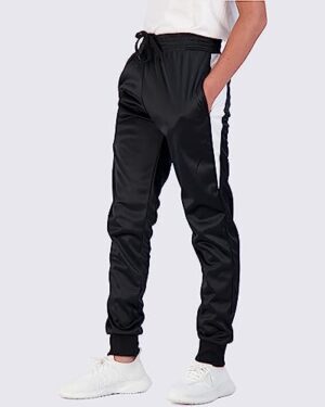 Real Essentials 3 Pack: Boy's Active Athletic Casual Jogger Sweatpants with Pockets - Image 2