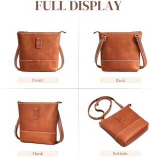 S-ZONE Leather Crossbody Bags for Women Small Over the Shoulder Purses and Handbags Trendy - Image 6