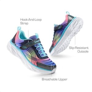 DREAM PAIRS Girls Shoes Sneakers Kids Tennis Shoes Sparkle ColorBurst Lightweight Running Casual Walking Shoes - Image 2