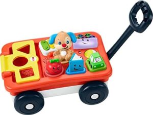 Fisher-Price Laugh & Learn Baby Activity Center, Crawl Around Car,Blue& Laugh & Learn Baby & Toddler Toy, Pull & Play Learning Wagon with Smart Stages & 4 Pieces for Ages 6+ Months - Image 5