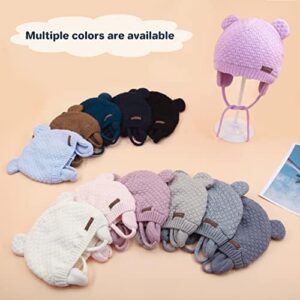 Duoyeree Kids Baby Hat Soft Warm Cable Knit Beanie Toddler Girl Fall Winter Hats - Image 6