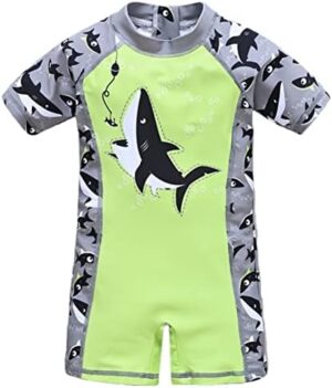 Toddler Baby Boys' Swimwear One Piece UPF 50+ Swimsuit Boy Lovely Cartoon Prints Bathing Suit