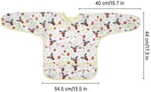 Accmor 4 Pack Long Sleeve Baby Bibs, Waterproof Sleeved Bib Smock for Baby Toddler 6-36 Months - Image 7