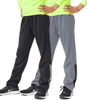 DEVOPS Boys Active Performance Workout Athletic Training Pants [2 Pack]