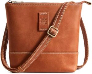 S-ZONE Leather Crossbody Bags for Women Small Over the Shoulder Purses and Handbags Trendy