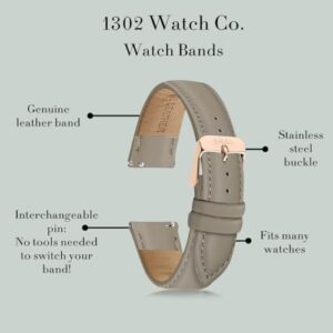 18mm Women's Watch Bands, 20mm Women's Leather Watch Bands, Easy Interchangeable Watch Band, Quick Release Buckle, Fits Many Brands - Image 4