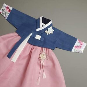 Korean Baby Girl Hanbok for 100~15y/o Floral Embroidery Sleeves Hanbok Brooch Inlcuded Girl Baby Kids - Image 6