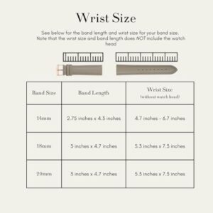 18mm Women's Watch Bands, 20mm Women's Leather Watch Bands, Easy Interchangeable Watch Band, Quick Release Buckle, Fits Many Brands - Image 6