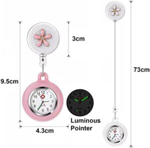 Nurse Watch Glow Pointer in The Dark,Clip Watch,Lapel Watch,Nurse Fob Watch with Second Hand,Clip on Nursing Watch - Image 2