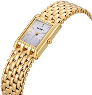 BERNY Gold Watches for Women Updated Ladies Quartz Wrist Watches Stainless Steel Band Womens Small Gold Watch Luxury Casual Fashion Bracelet Tools Included - Image 2