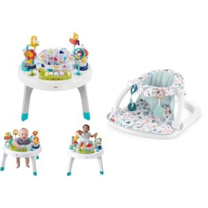 Fisher-Price Baby Sit-to-Stand Activity Center and Portable Sit-Me-Up Floor Seat with Toys