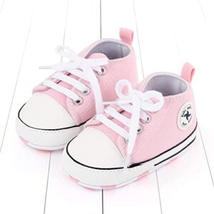 Unisex Baby Girls Boys Shoes Infant Soft Sole Canvas Newborn First Walkers High Top Anti-Slip Sneakers - Image 4