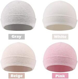 Zsedrut Spring Infant Hospital Beanie Newborn Baby Girls Cotton Hat Tolddler Boy Soft Double-Layer Hat - Image 4