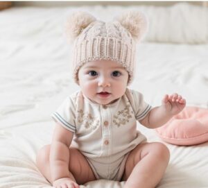 Yuoahcn Baby Girl Beanie Winter Baby Boy Hat with Pom pom Warm Infant Knitted Hats Toddler Kid Beanies - Image 2