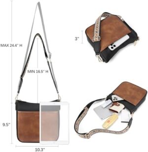 BOSTANTEN Crossbody Bags for Women Trendy Vegan Leather Hobo Purses Shoulder Handbags With Wide Shoulder Strap - Image 3