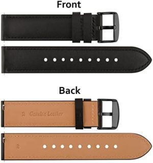 Vancle Quick Release Genuine Leather Watch Band 20mm 22mm Watch Strap, Top Grain Leather Watch bands for Men Women - Image 4