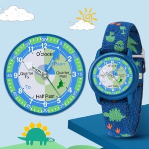 Kids Watch with Elastic Fabric Strap, Waterproof Analog Watch for Kids Ages 3-12 | Kids First Watch | Fun Learning Timepiece | Ideal Gift for Toddler & Children - Image 3