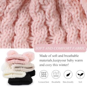 Yuoahcn Baby Girl Beanie Winter Baby Boy Hat with Pom pom Warm Infant Knitted Hats Toddler Kid Beanies - Image 3