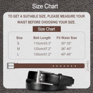 WHIPPY Men's Casual Leather Belt Fashion Leather Dress Belt Classic Every Day Jeans Belt for Men Work Business - Image 4