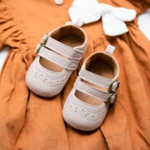 Meckior Infant Baby Girls Soft Sole Bowknot Princess Wedding Dress Mary Jane Flats Prewalker Newborn Light Baby Sneaker Shoes - Image 4