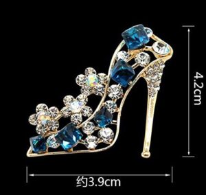 Shuiniba High Heels Shoes Shape Brooch Pin for Women Brides Created Brooch Size 4.2×3.9cm - Image 4