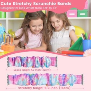 Scrunchie Bands Compatible with Kids Apple Watch Band, Cute Stretchy Breathable Strap for iWatch Series 10 9 8 7 6 5 4 3 SE SE2 Small Wrists Boys Girls - Image 2