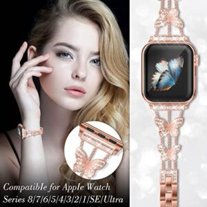 Add sparkle to your watch with the Musk-MSKR Metal Diamond Starlight Band - compatible with Apple Watch Series 10/9/8/7/6/5/4/3/2/1/SE/Ultra - shiny and stylish for women in sizes 38mm 40mm 41mm 42mm 44mm 45mm 49mm - Image 7