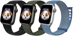 BlackPro for Kids Apple Watch Band, Breathable Soft Nylon Loop Strap for Boy Girl, Compatible with Apple Watch Series 9/8/7/6/5/4/3/2/1/SE/SE2 38mm 40mm 41mm & 42mm 44mm 45mm