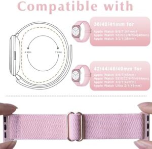 3 Pack Stretchy Nylon Strap Compatible with Kids Apple Watch Band, Replacement Bands for iWatch Ultra 2 1 Series 10 9 8 7 6 5 4 3 SE SE2 38mm 40mm 41mm 42mm 44mm 45mm 46mm 49mm Boy Girl Small Wrist - Image 2