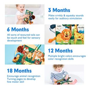 hahaland Baby Books 0-6 Months, Infant Tummy Time Toy High Contrast Sensory Baby Toys 6 to 12 Months Touch Feel Book Baby Valentines Gifts for Boy Girl 0-3 Months Easter Basket Stuffers - Image 4